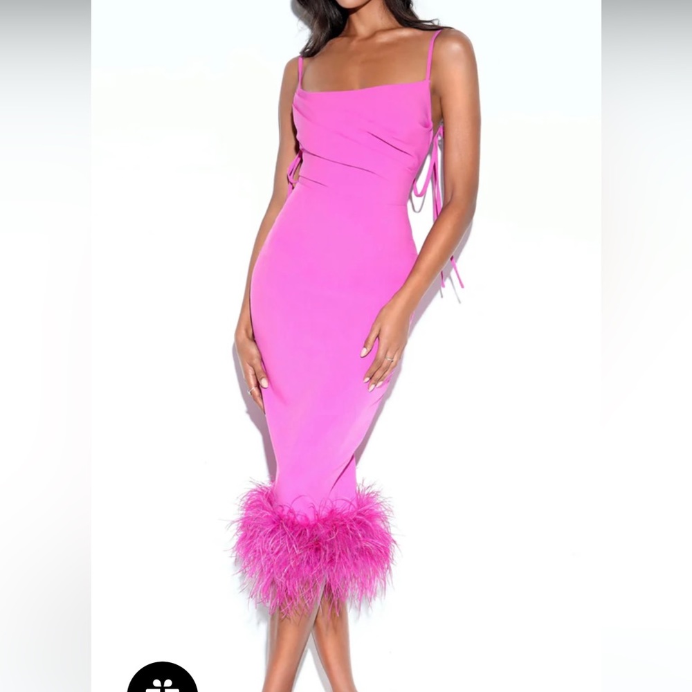 Midi pink dress